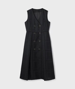 GRACE CONTINENTAL シャドーチェックワンピース ブラック