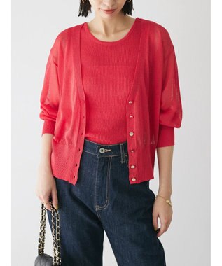 Green Parks シアーカーディガン＋タンクトップＳＥＴ Red