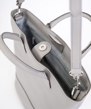 YUSHI EPICE-2WAY BAKETSU SHOULDER ハンドバッグ ショルダーバッグ 2WAY ライトグレー