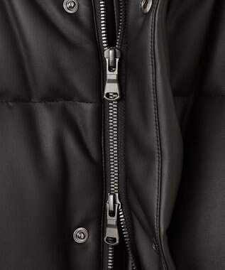 JOSEPH HOMME シンセティックレザー　ダウンコート ブラック系