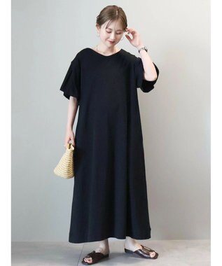 AMERICAN HOLIC 袖コンシャスＶネックカットワンピース Black