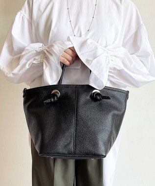 Hekhèr Le Style de Vie 【日本製 / 2WAY】シュリンクレザー ノットハンドバッグ