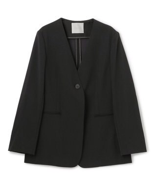 UNFILO BEAUTY MOVE ノーカラージャケット ブラック