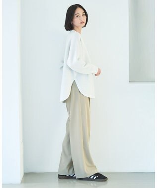 UNFILO イージーチノ ベルト付きパンツ ベージュ