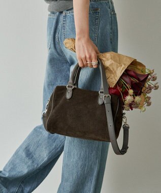 russet スエード2WAYミニボストンバッグ(CE-1570-WEB) Gray