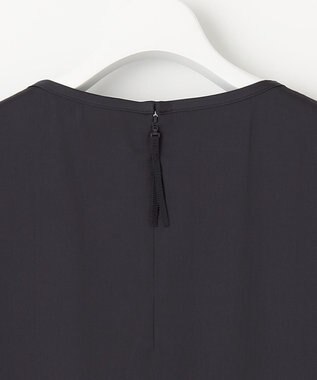 自由区 【洗える・XSサイズあり】フロントプリーツ ドレス ネイビー系