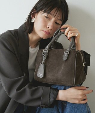 russet スエード2WAYミニボストンバッグ(CE-1570-WEB) Gray