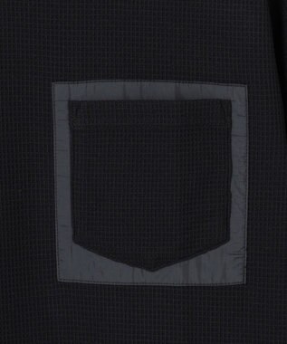 JOSEPH ABBOUD MOUNTAIN 【吸水速乾/通気性】ハイゲージワッフル Ｔシャツ ブラック系