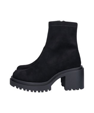 Bridget Birkin 【Round About】厚底ラギットソールストレッチブーツ ブラックスウェード