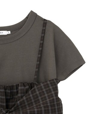 AMERICAN HOLIC 【２点セット】ノースリーブＴシャツ＋ビスチェ Charcoal Gray