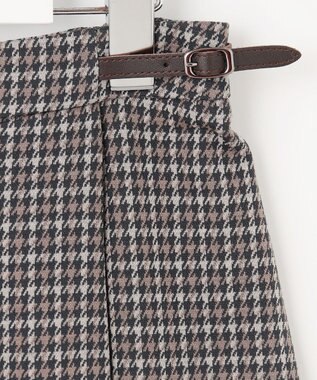 J.PRESS LADIES 【洗える】ガンクラブチェック スカート ブラウン系3