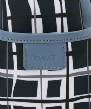 Y'SACCS ドローイングチェックショルダーバッグ ネイビー