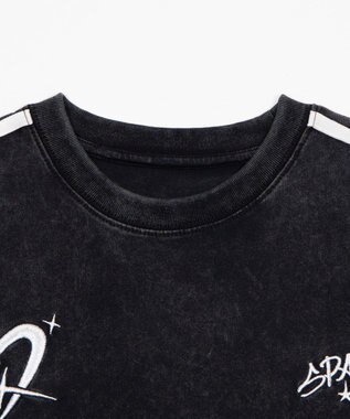 WEGO 【ユニセックス着用ITEM】スリーブラインロゴBIG　T（SS） ブラック