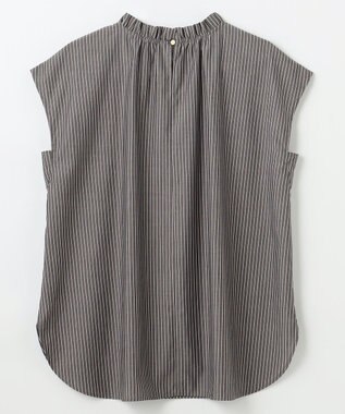 ANY 【抗菌防臭/速乾/手洗い可】エニィファンクション ノースリーブブラウス ブラックストライプ