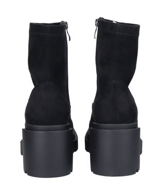 Bridget Birkin 【Round About】厚底ラギットソールストレッチブーツ ブラックスウェード