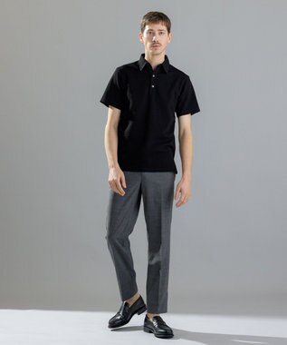 JOSEPH HOMME 【オリジナル素材】ライトタックジャージー　ポロ ブラック系