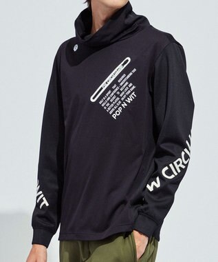 PW CIRCULUS 【防風/防寒】【MEN】オフタートルロングスリーブカットソー ブラック系