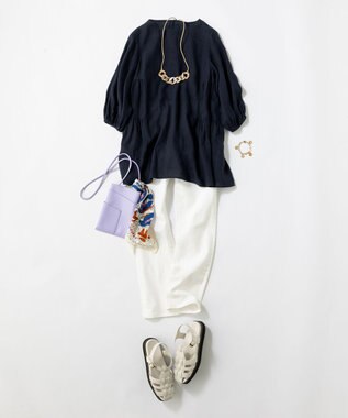 23区 樹脂チェーンネックレス ベージュ系