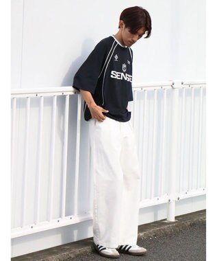 CRAFT STANDARD BOUTIQUE 接触冷感/UVカット/イージーケア/ストレッチ/ゲームシャツ-B Navy