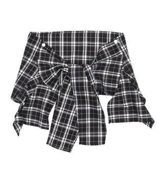 WEGO フェイクシャツスリーブデニム ブラック