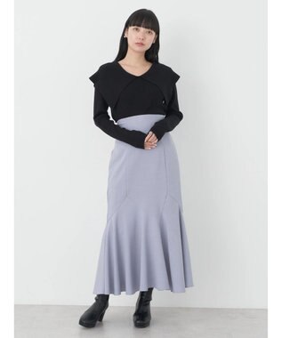 earth music&ecology ＢＩＧカラーニットプルオーバー Black