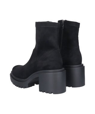 Bridget Birkin 【Round About】厚底ラギットソールストレッチブーツ ブラックスウェード