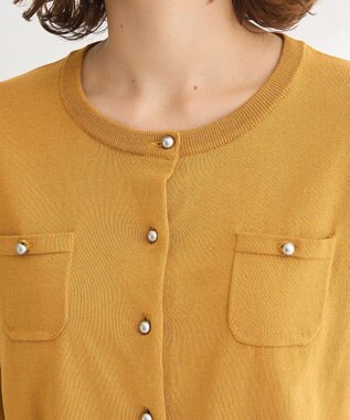 Green Parks コンパクトポケットカーディガン Mustard