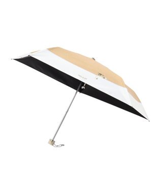 MOONBAT 【軽量】PAUL & JOE 晴雨兼用日傘 折りたたみ傘 スウィンギングヌネット 一級遮光 遮熱 UV ベージュ