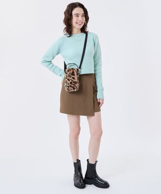 LeSportsac FUR MINI PHONE CROSSBODY/レオパードフラッフィーファー レオパードフラッフィーファー