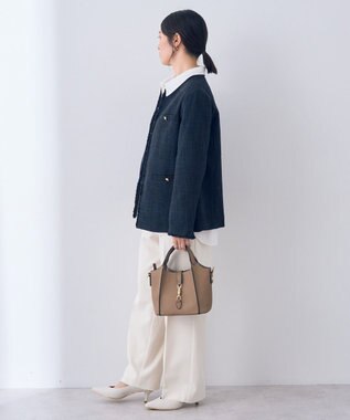 YECCA VECCA 金釦ツイードジャケット Navy