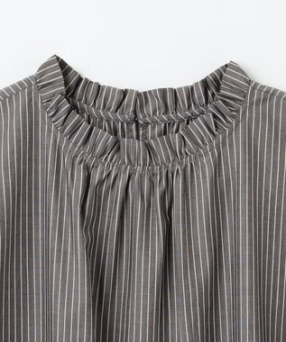 ANY 【抗菌防臭/速乾/手洗い可】エニィファンクション ノースリーブブラウス ブラックストライプ