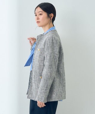 YECCA VECCA 金釦ツイードジャケット Mix