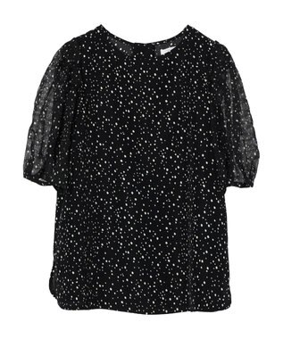 Green Parks 異素材ドットブラウス