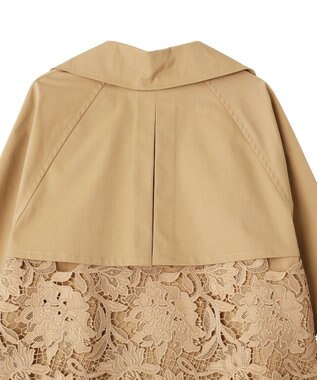 YECCA VECCA レースMIXショートトレンチコート Beige