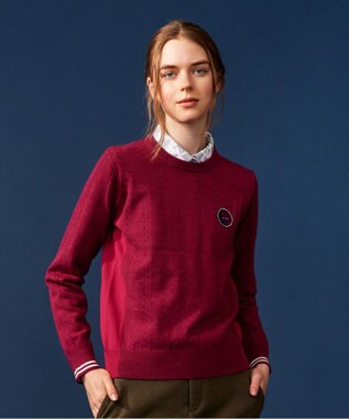 23区GOLF 【WOMEN】【洗える】ストレッチカラー ニット オールドローズ系