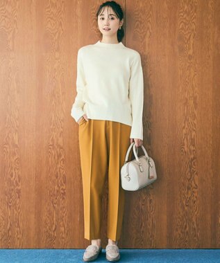 ANY SIS L 【保温効果/ストレッチ】シリーズ累計13万枚突破！ビューティサーモ テーパードパンツ マスタード