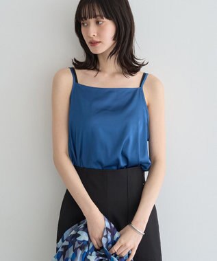 YECCA VECCA [2SET]キャミ付きシアージオメ柄シャツ Blue