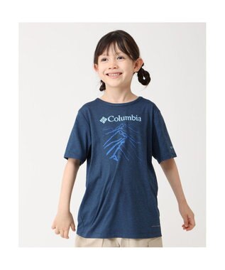 Columbia Columbia/ 【KIDS】テックトレイルショートスリーブグラフィックシャツ /コロンビア Collegiate Navy Heather、 Ridge Line Life