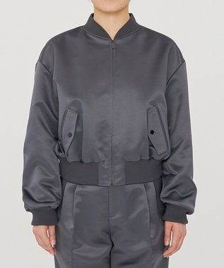 uncrave ラスターサテン ブルゾン（uncrave WHITE） スレート