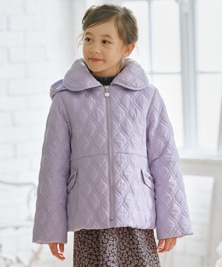 組曲 KIDS 【150-170㎝】中綿キルト コート ラベンダー系