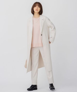 23区 【12色展開/新色追加】ウーステッドウール ビッグシルエット ニット ピンク系