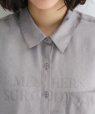 Green Parks 　・ＥＬＥＮＣＡＲＥ　ＤＵＥ　ラメシアー長袖シャツ Charcoal Gray