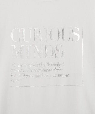 YECCA VECCA 【UVカット】ワイドスリーブ箔プリントTee Off White