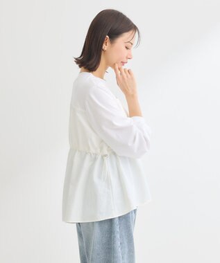 Green Parks ナイロンドッキングドロストプルオーバー Ecru