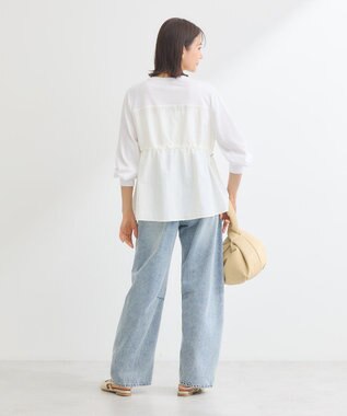 Green Parks ナイロンドッキングドロストプルオーバー Ecru