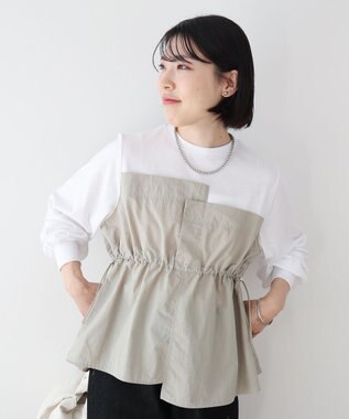 Green Parks ナイロンドッキングドロストプルオーバー Khaki