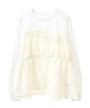 Green Parks ナイロンドッキングドロストプルオーバー Ecru