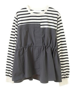 Green Parks ナイロンドッキングドロストプルオーバー Border