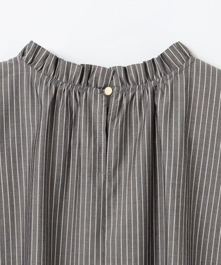 ANY 【抗菌防臭/速乾/手洗い可】エニィファンクション ノースリーブブラウス ブラックストライプ