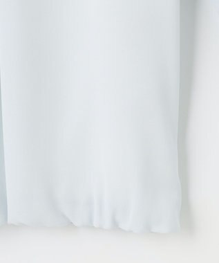 自由区 【XSサイズ～/洗える】ロイヤルシフォン デザインブラウス スカイブルー系